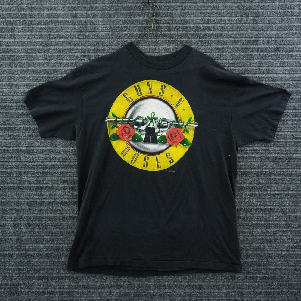 Vintage 1987 Guns N Roses T-Shirt XL Black Vintage Single Stitch Bullet Logo